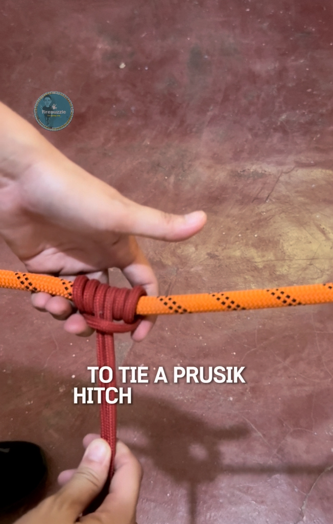 The Prusik Hitch — Small Knot, Big Purpose 🧗‍♂️🔥 The Prusik Hitch may ...
