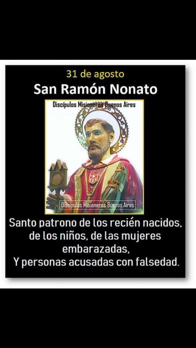 31 de agosto. San Ramón Nonato. Ruega por nosotros 🙏 | Discípulos ...