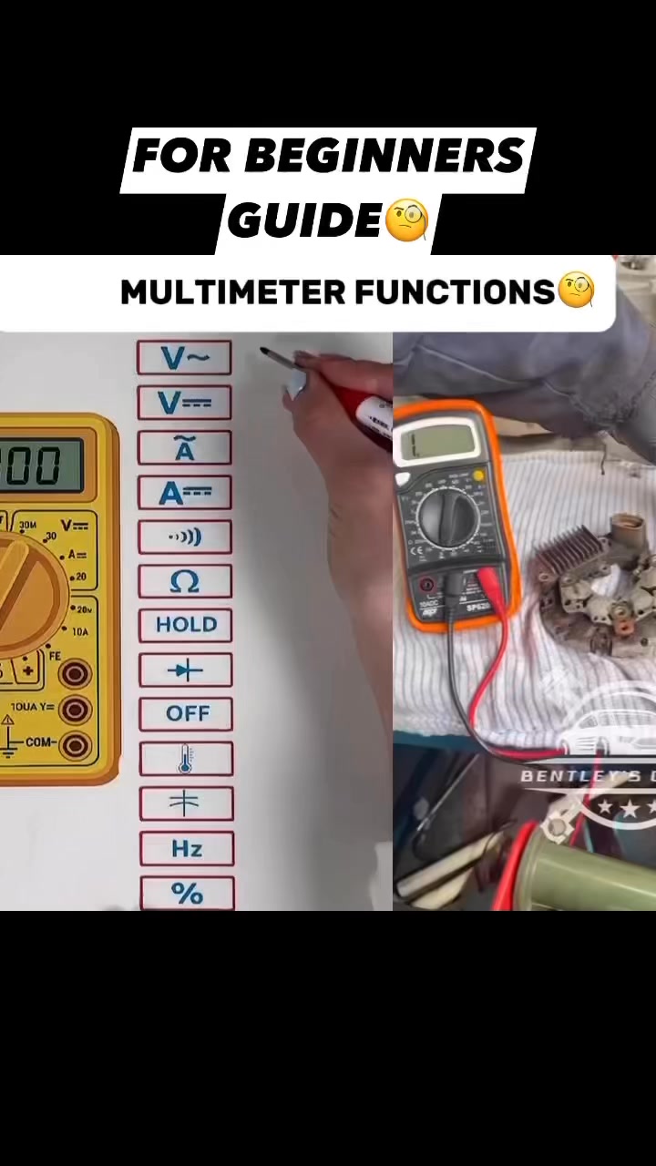 How To Use Multimeter Guide For Beginers🧐 #MechanicLife #hack #tools # ...