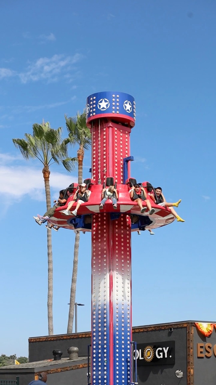 Young thrillseekers taking a ride on Zero Gravity! Location: Belmont ...
