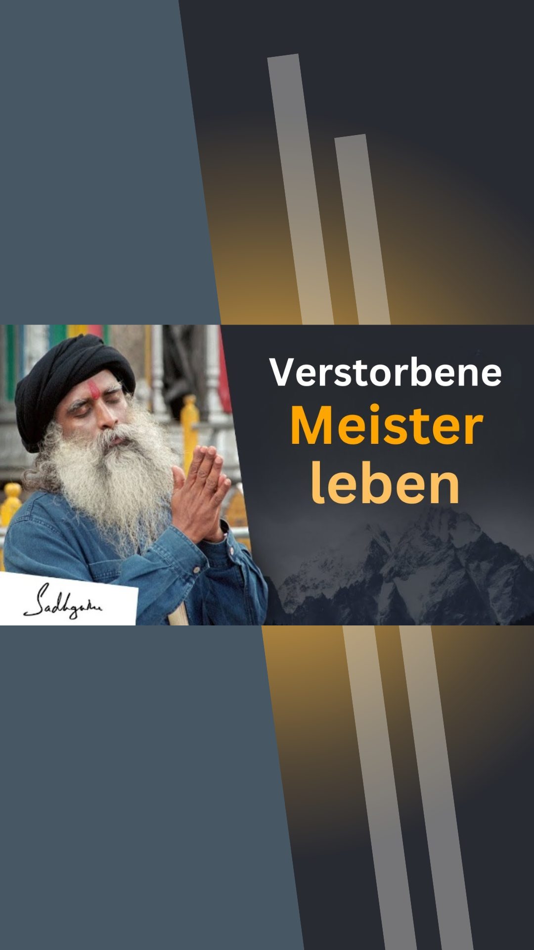 Große Meister wie Buddha verschwinden nach dem Tod nicht – ihre ...