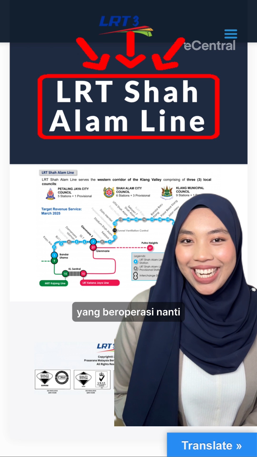 LRT Shah Alam Line atau LRT3 akan mula beroperasi September ini ...