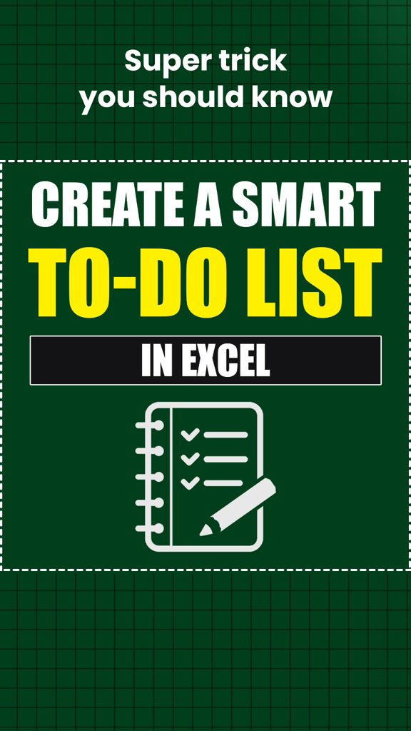 Create a Smart To-Do List in Excel (with Checkbox & Auto Highlight) # ...