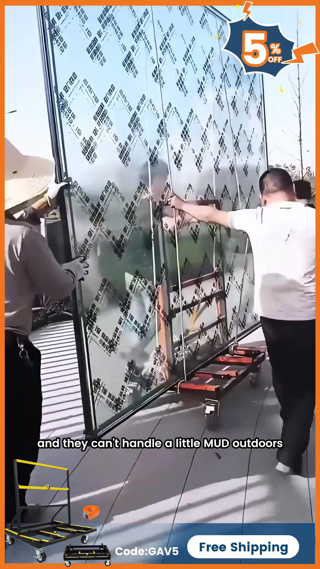 💪 Move panels with ease 2200 LB capacity Extendable, folding design 4 ...