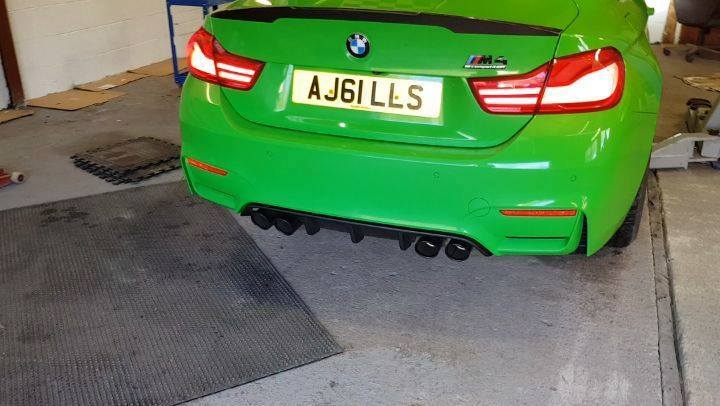 F82 M4 competition, ppf untouched, resonator mod v2 and backbox mod v3 ...