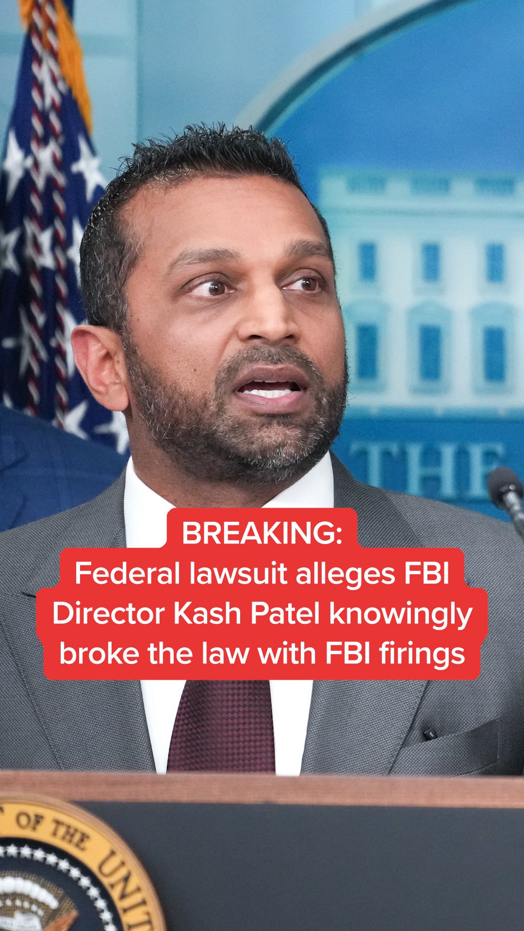 BREAKING: FBI Director Kash Patel knowingly broke the law when he fired ...