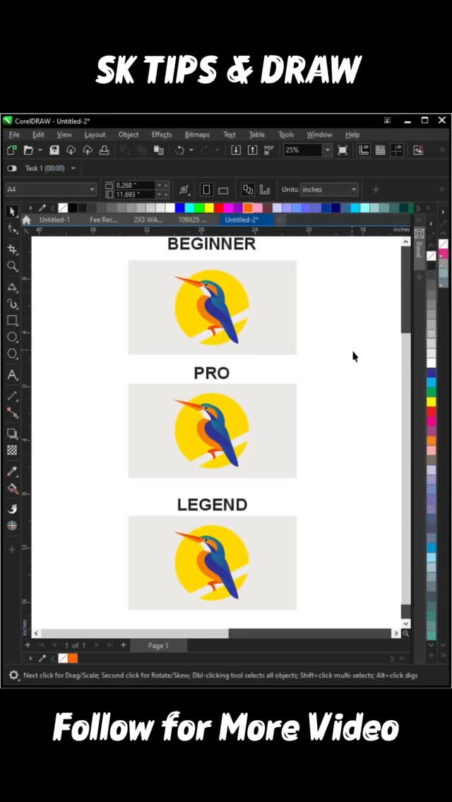 Corel Draw Trace Bitmap Easy Method #coreldraw #tipsandtrick #graphics ...