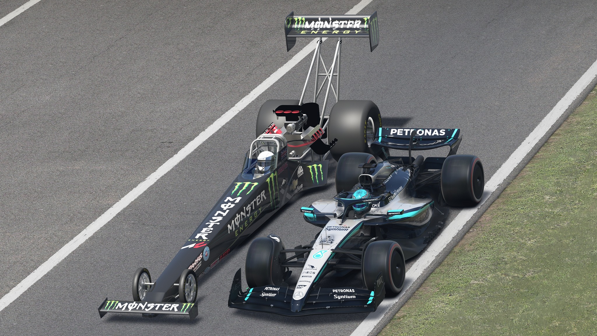 The FASTEST Racing on Earth - Mercedes F1 vs NHRA Top Fuel Dragster at ...