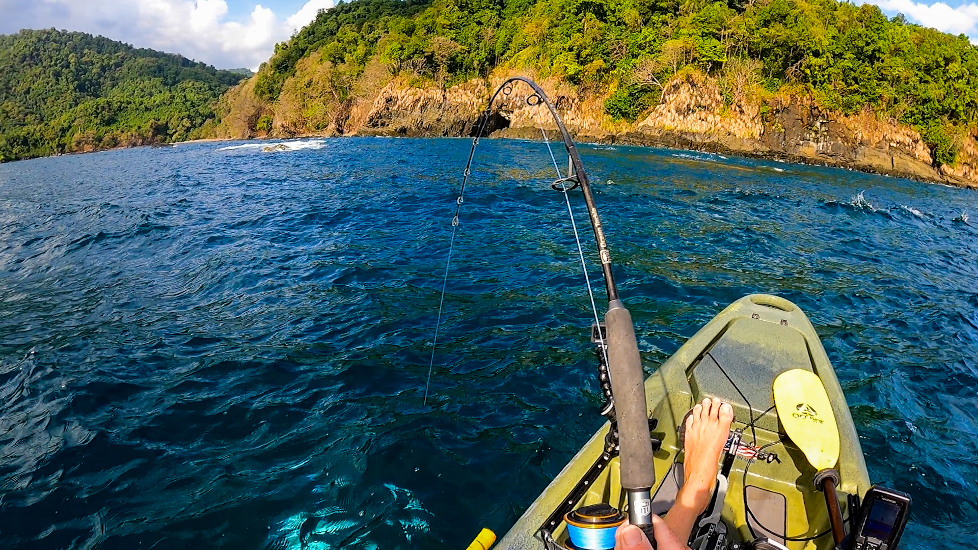 I'm fishing the remote Pacific coast of Panama casting topwater poppers ...