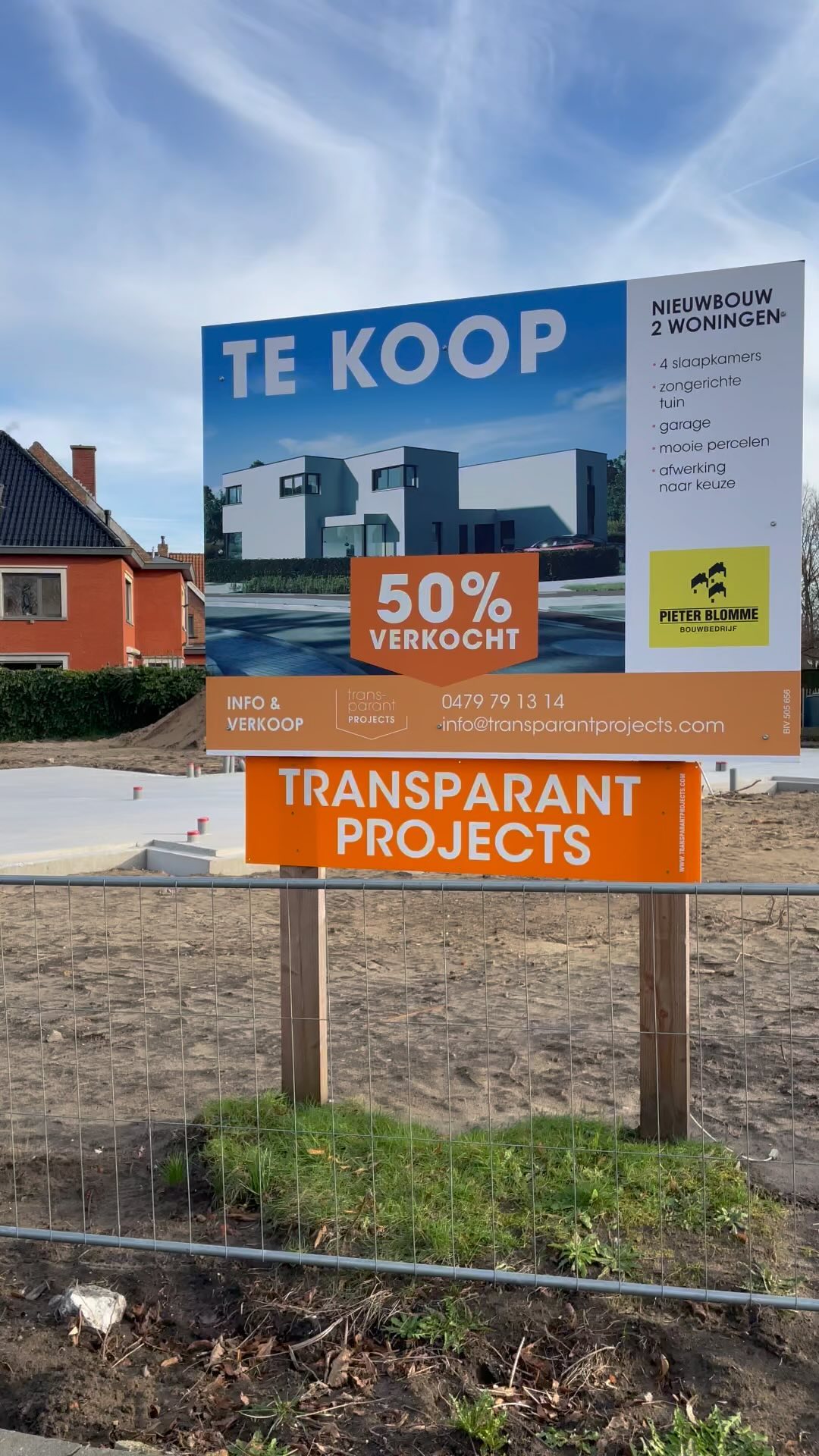 Binnenkort 2 NIEUWBOUWVILLA’S op dit mooie perceel in de ODEGEMSTRAAT ...