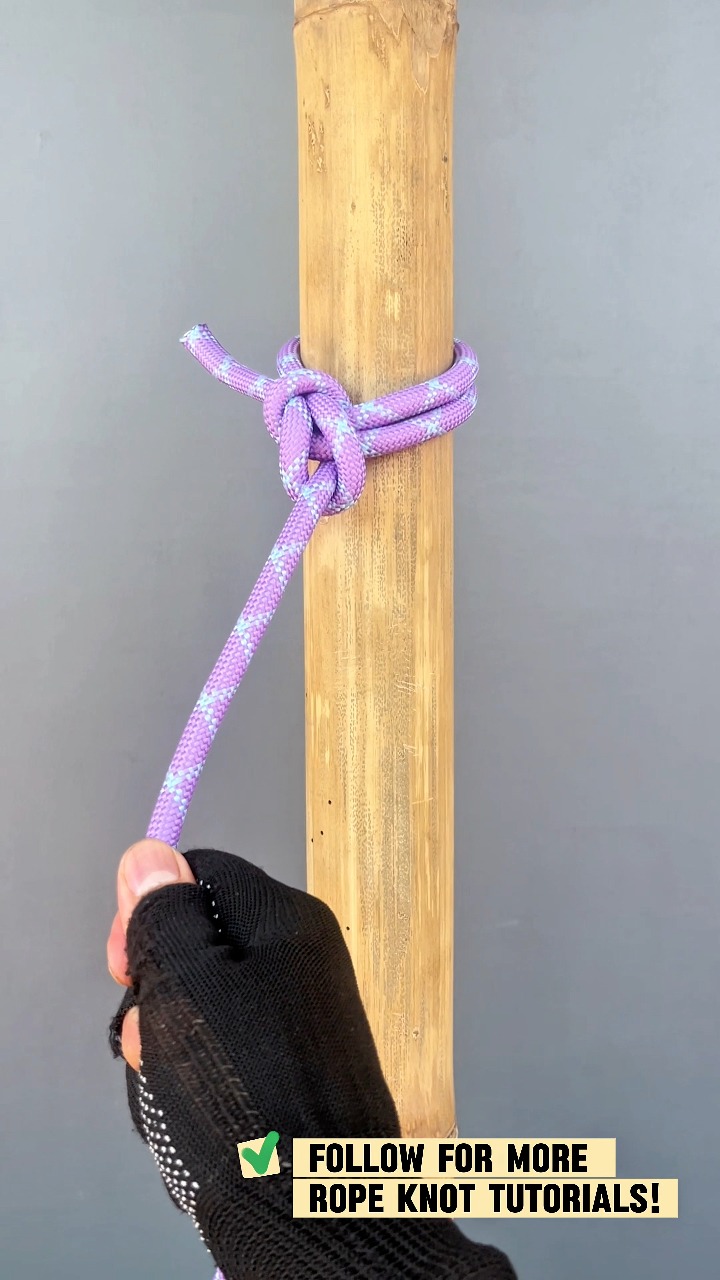 Clean, strong, and satisfying knot technique #lifehack #skills #knot # ...