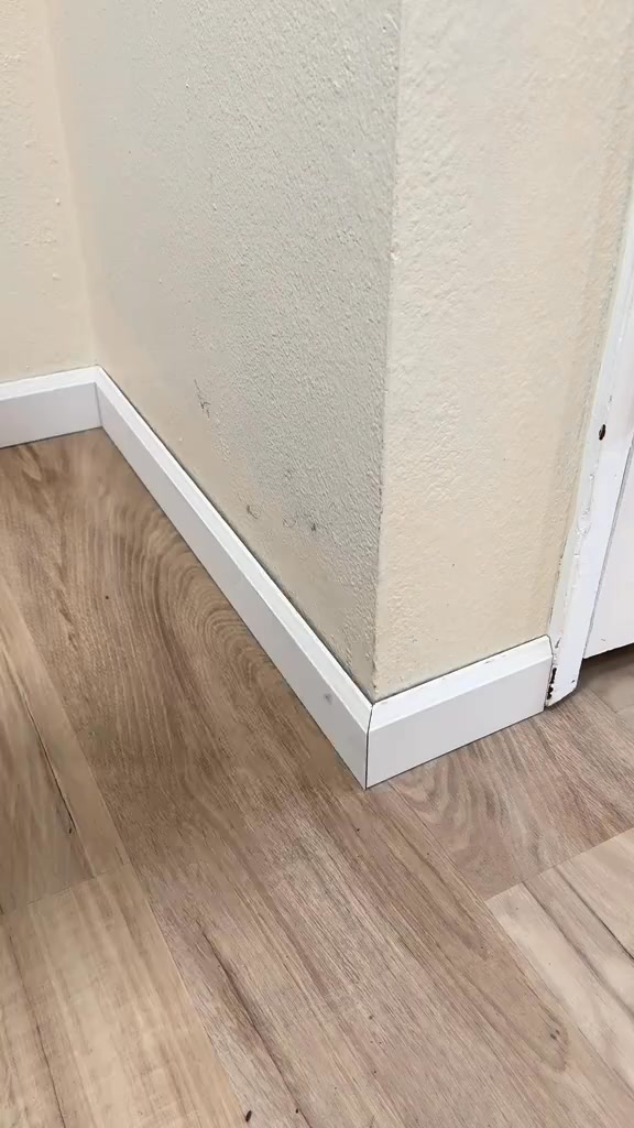 How to install baseboards with perfect corners #construction #remodel # ...