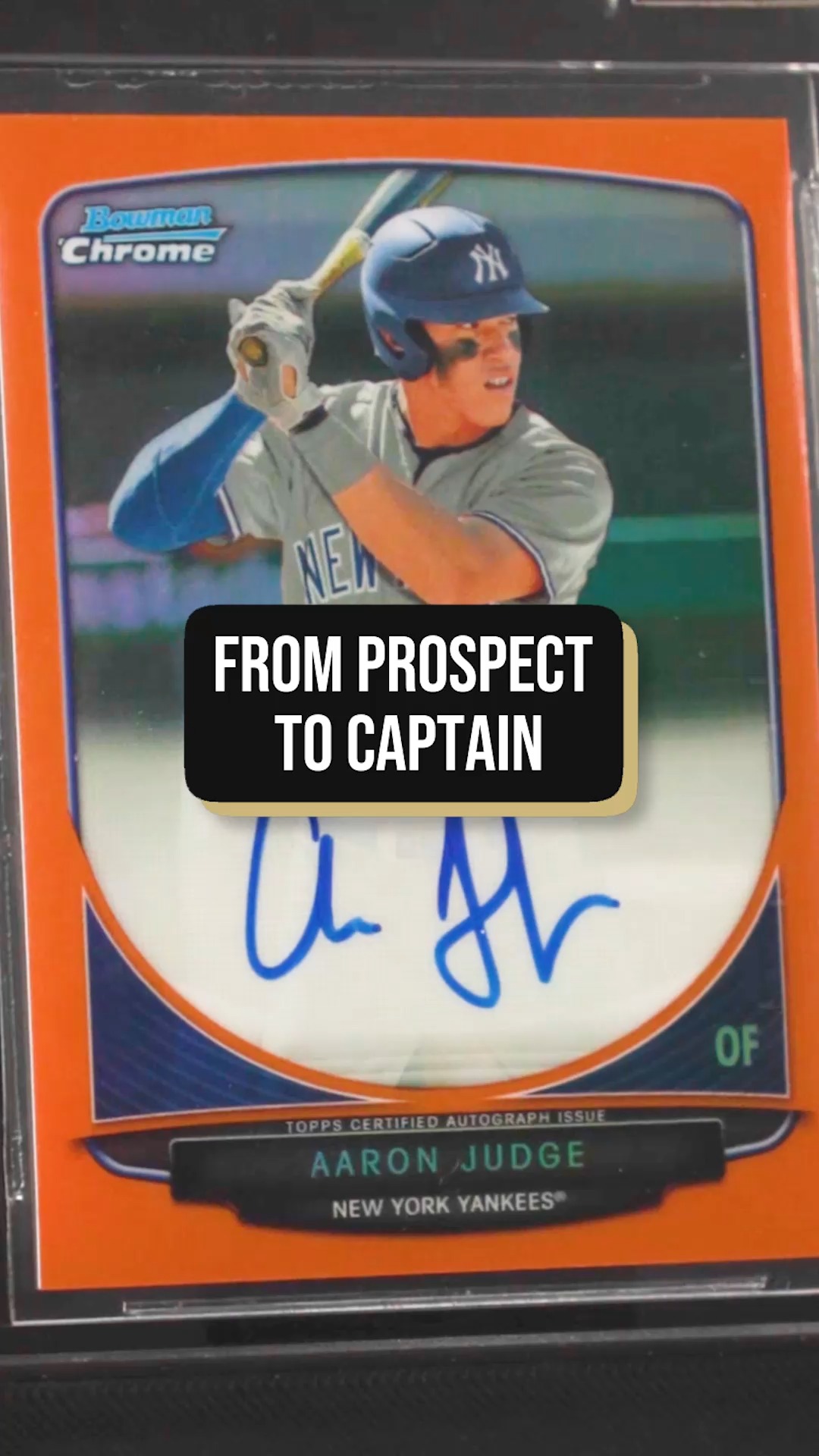 2013 Bowman Chrome Aaron Judge /15 Mini Orange Refractor Rookie BGS 9.5