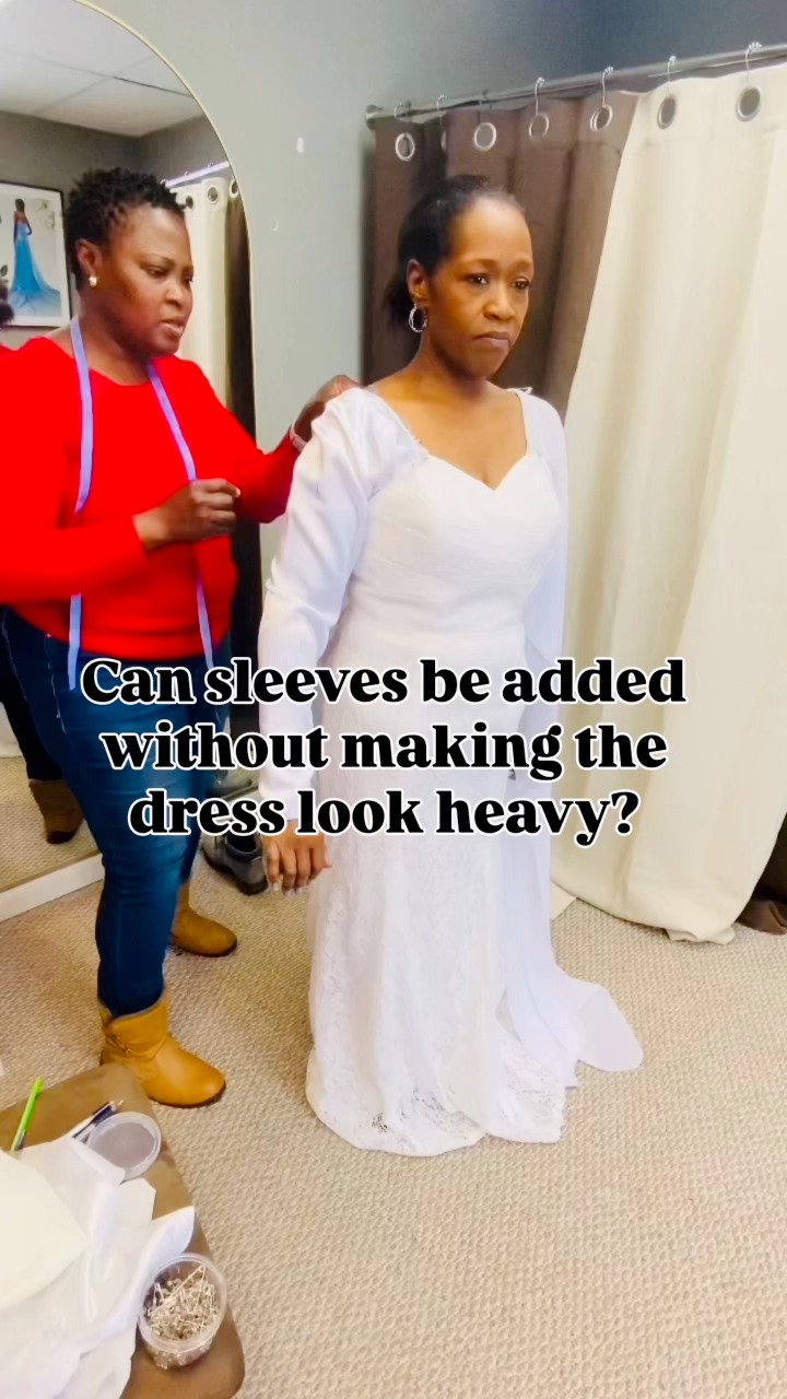 Client question👀 Can sleeves be added without making the dress look ...