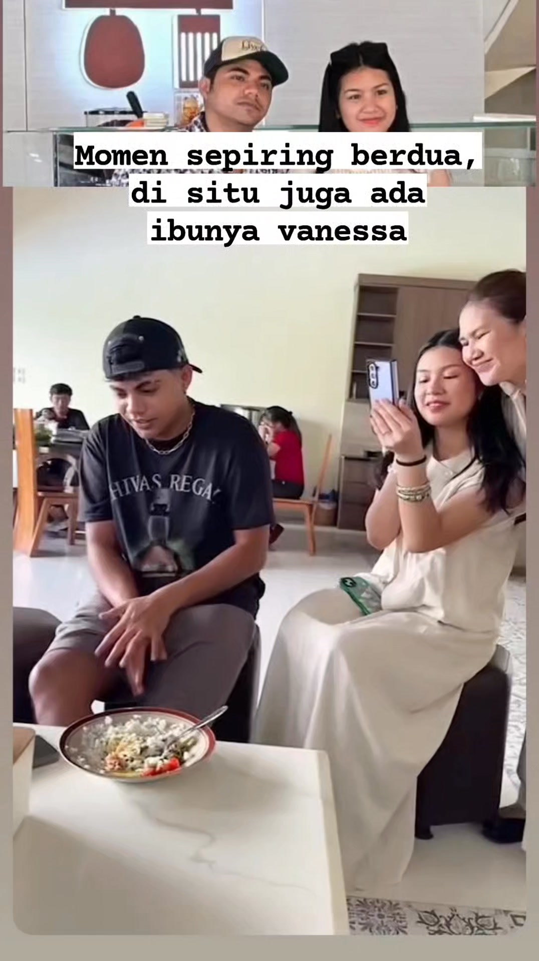 Momen sepiring berdua, di situ juga ada ibu nya vanessa #pichekota # ...