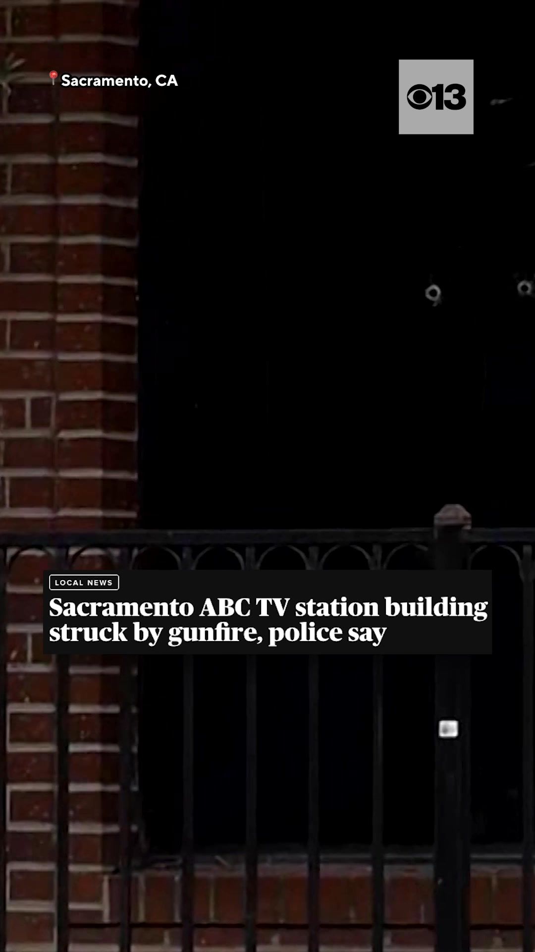 An ABC-affiliate television station in Sacramento was struck by gunfire ...