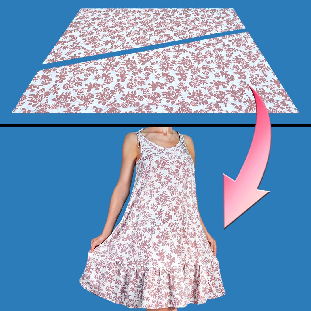 How to sew a summer dress in 10 minutes - you don't need to be a tailor! | Miarti - Wiederverwendung