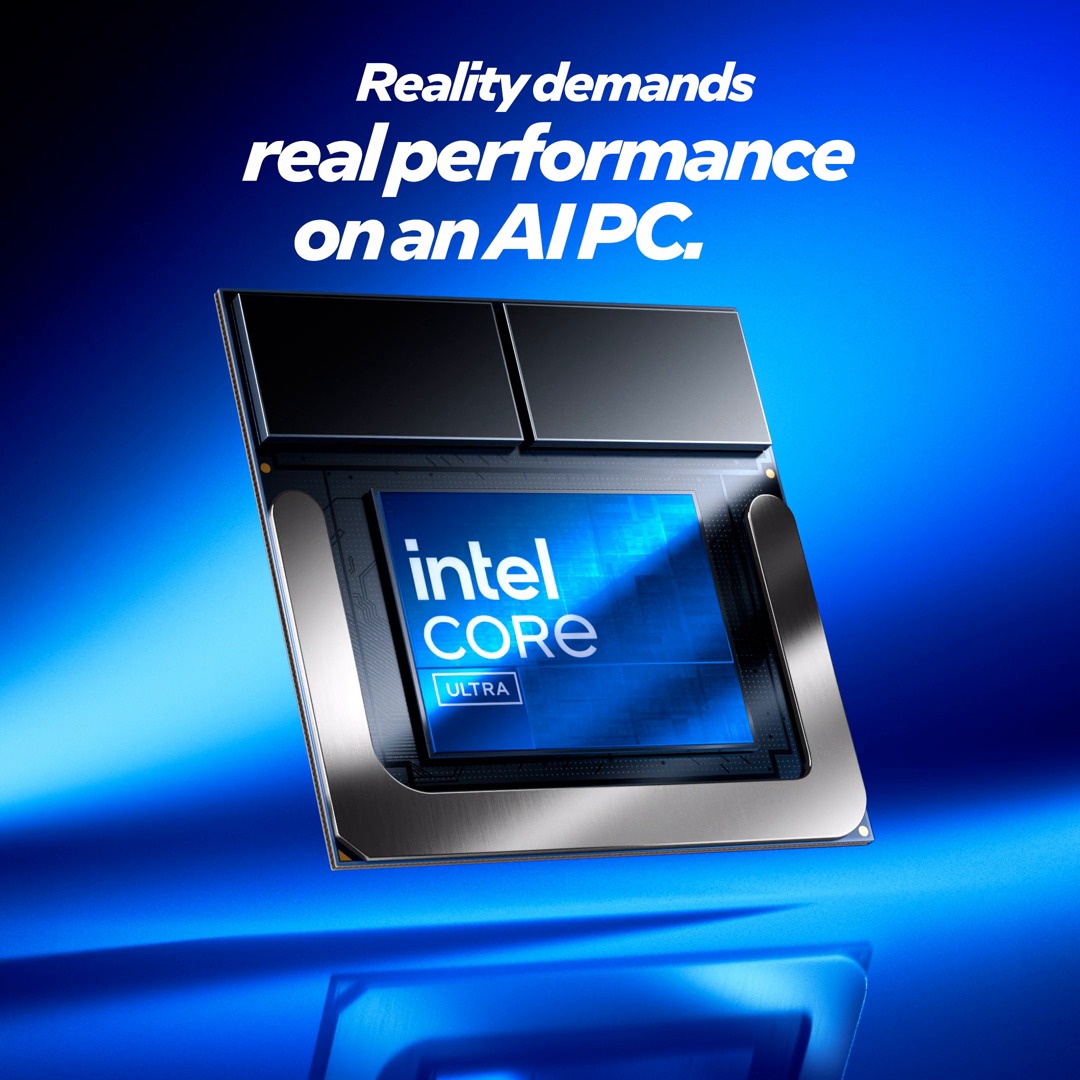 Here in the real world, #IntelCoreUltra processors are delivering up to ...