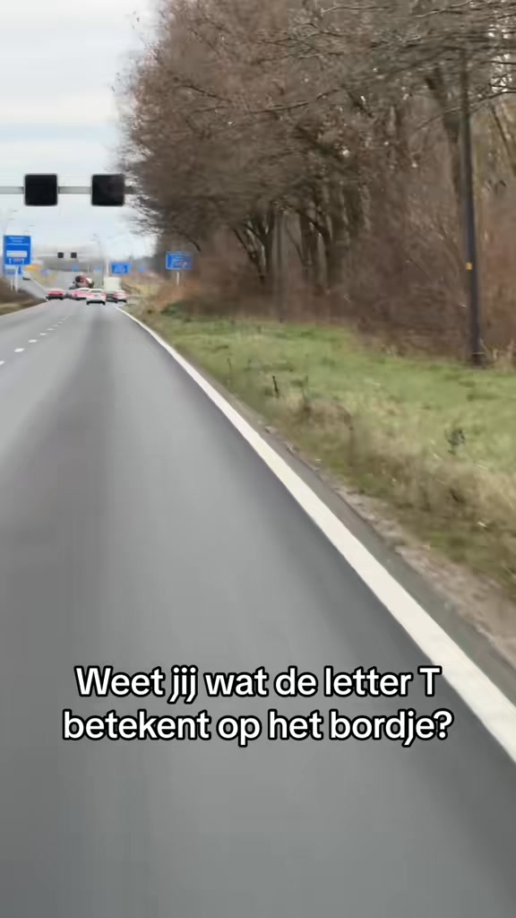Weet jij wat de letter T betekent op het groene hectometer bordje? # ...