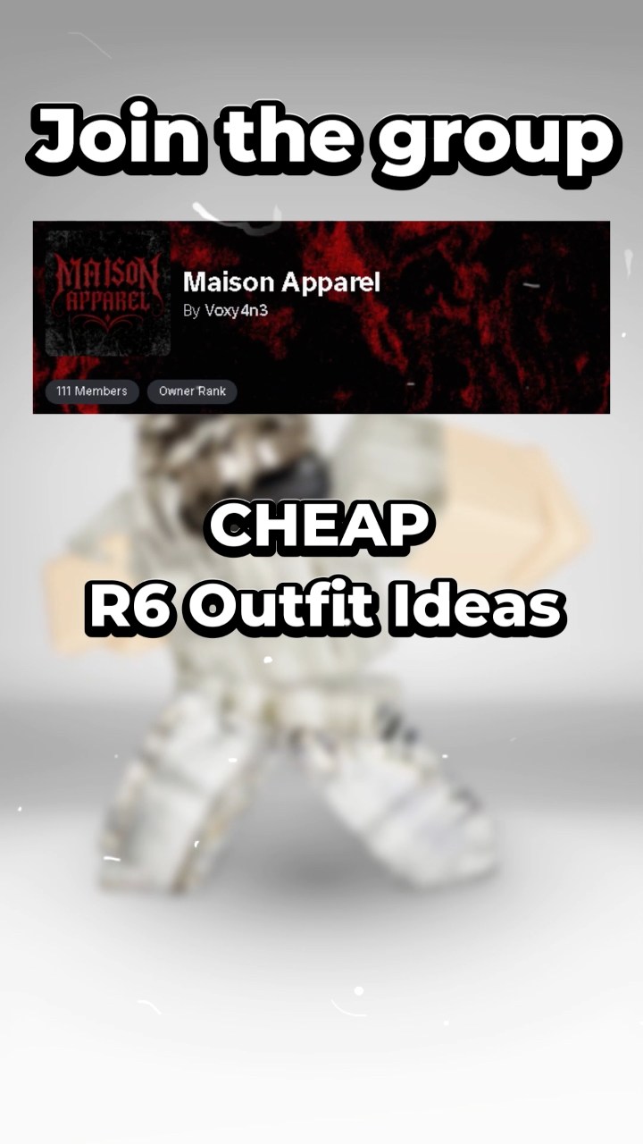 R6 cheap outfit inspo #robloxreels #robloxfyp #robloxclothing # ...