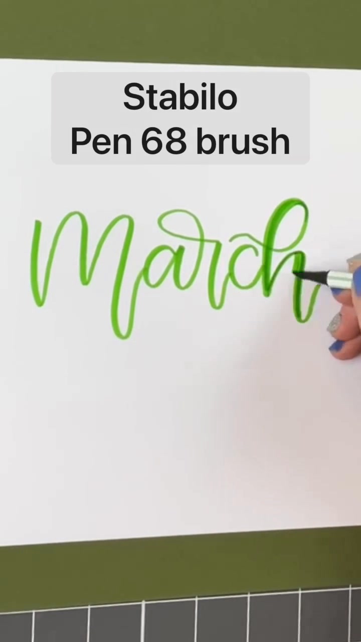 Happy March🌸💚 Watch me brush letter the word 