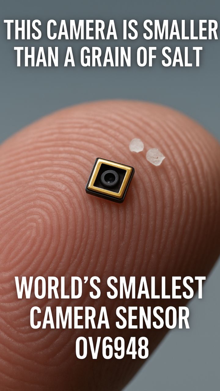 📸 THIS CAMERA IS SMALLER THAN A GRAIN OF SALT 🤯🔬 Meet the OV6948 — the ...