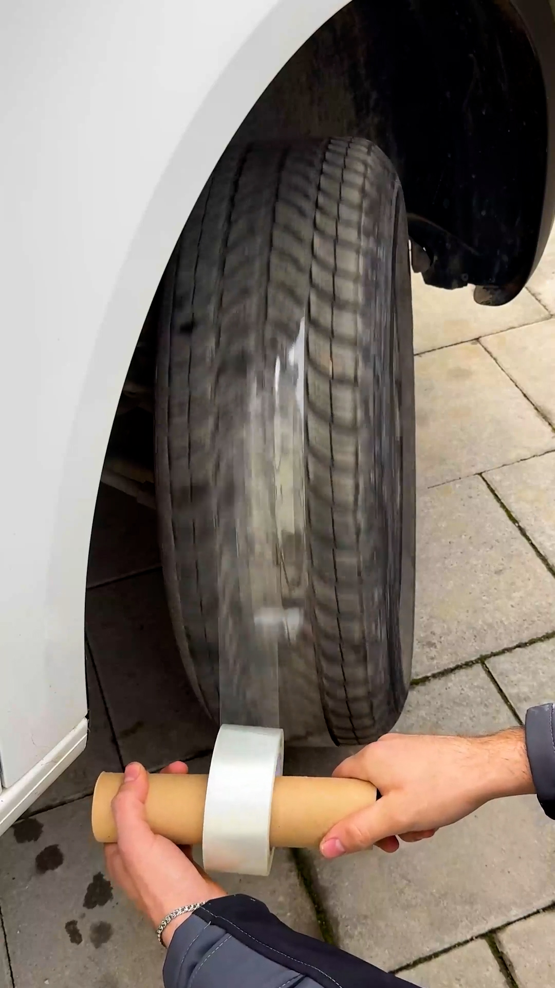 Watch What Happens When I Roll Tape on a Car Tire! | Genius Craft ...