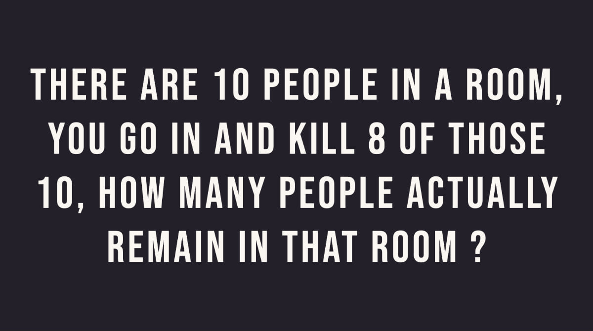 There are 10 people in the room Riddle || Viral Riddle For Logical ...