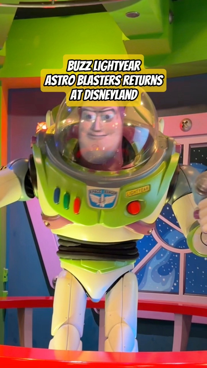 Buzz Lightyear Astro Blasters opened again at Disneyland in