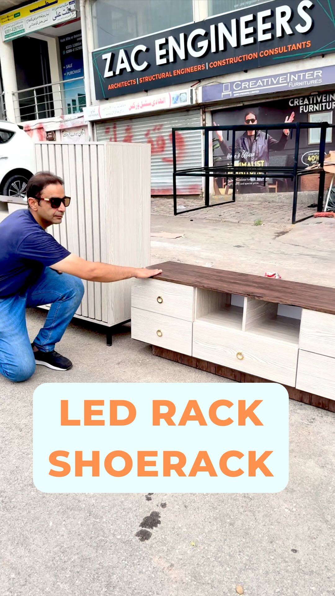 Led Rack and Shoe rack designed for customer. Both items are highly ...