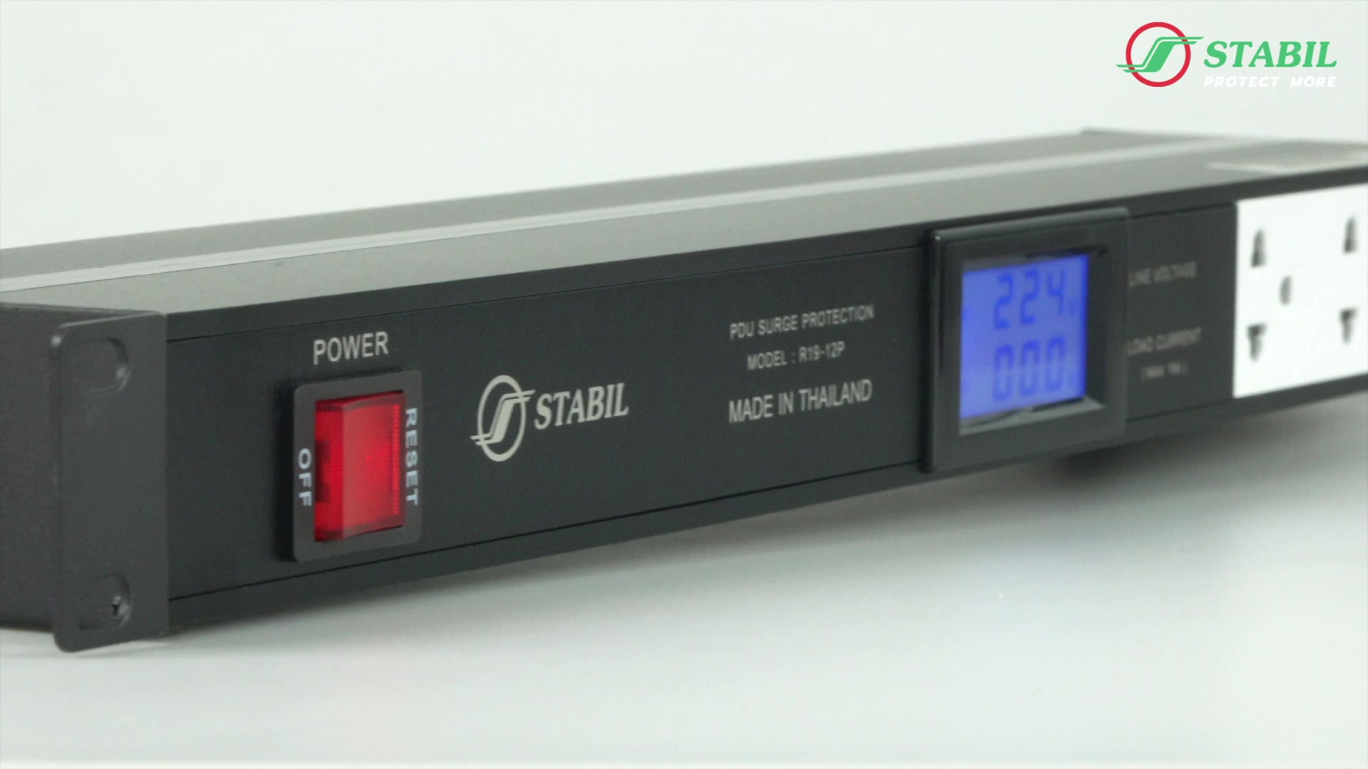⚡️ รางปลั๊กไฟ PDU กันฟ้า ติดตั้งใน Rack 19″ ขนาด 1U รุ่น R19-12P ⚡️ ...
