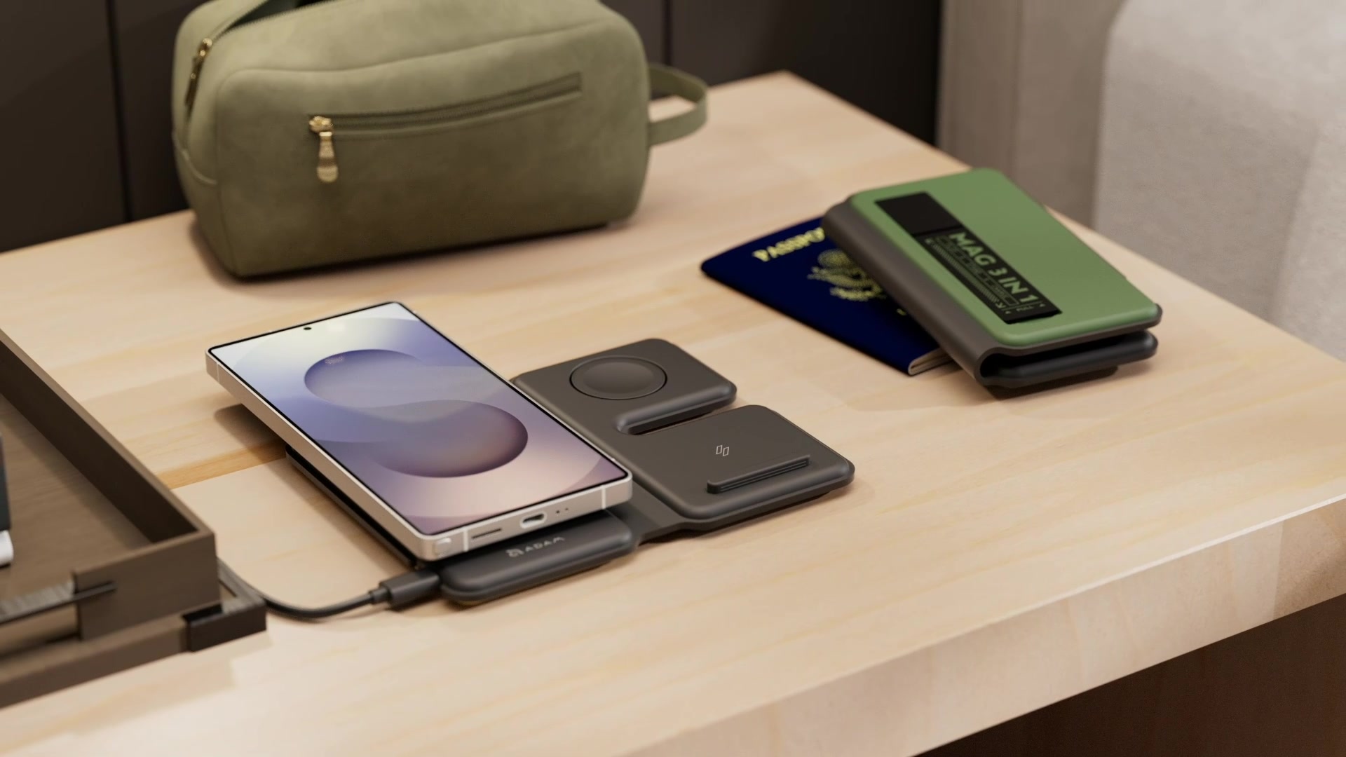 Adam Elements GRAVITY 2 Wireless Charging Power Bank 10000mAh Black