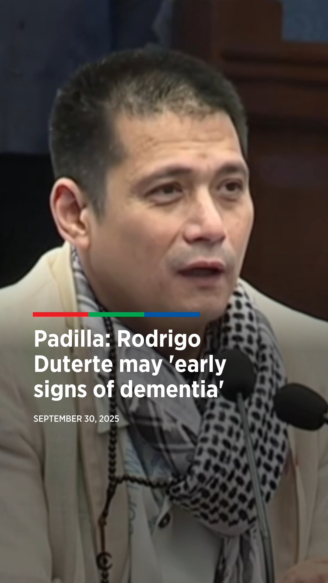 Padilla: Rodrigo Duterte may 'early signs of dementia' | ABS-CBN News ...
