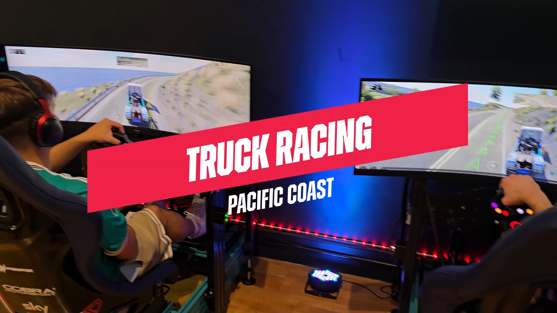 Saturday morning fun! Truck racing along the pacific coast in the ...