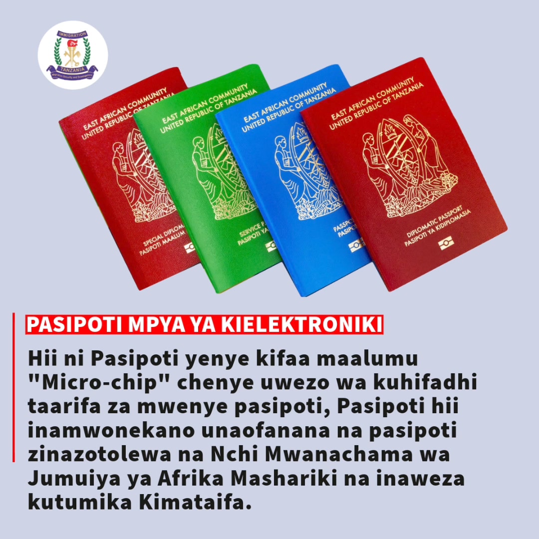 #Fahamu kuhusu Pasipoti ya Tanzania! #ePassport #ePERMIT #evisa # ...