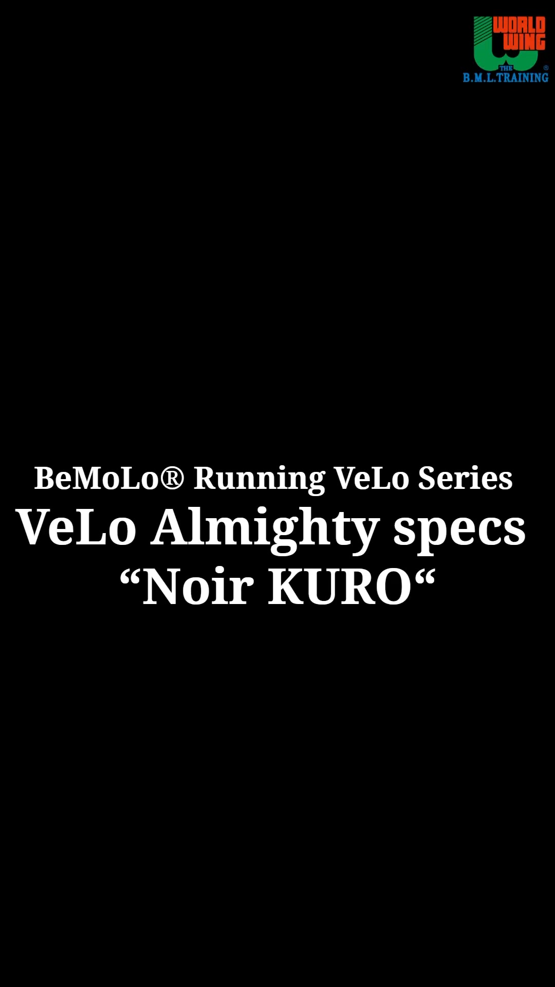 BeMoLo Running VeLo almighty specs“Noir KURO” 楽・指を伸ばして踵