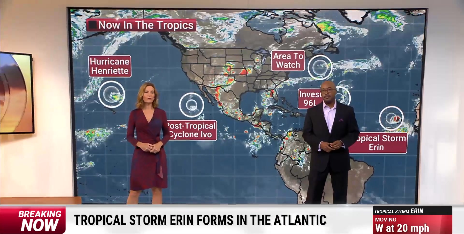 Tropical Storm Erin is forecast to become the season's first hurricane ...