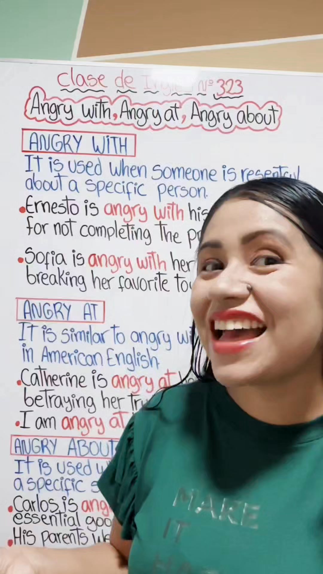 ANGRY WITH, ANGRY AT, ANGRY ABOUT 👩🏻‍🏫 #easyenglishtv #aprenderingles ...