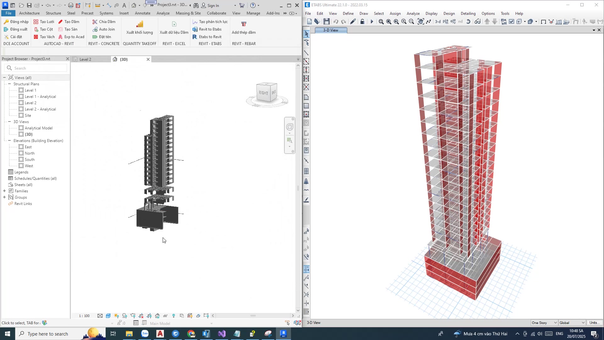 Tạm biệt xuất nhập thủ công – DBIM nối liền ETABS và Revit chỉ trong ...