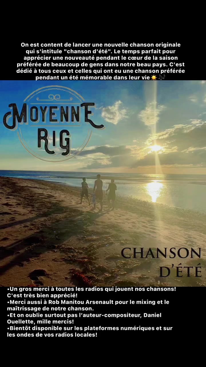 Chanson d’été - nouveauté! ☀️🎶 | Moyenne Rig | Facebook