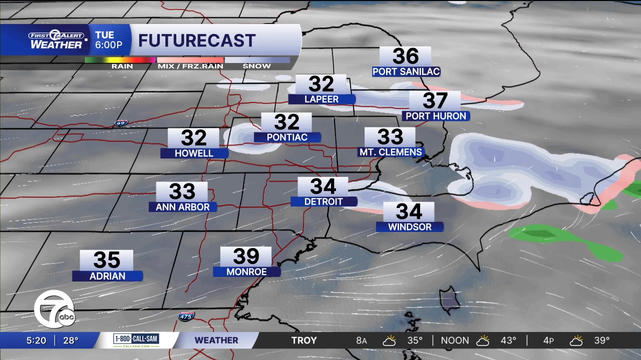 We're tracking a wintry system coming in tomorrow, but today's weather ...