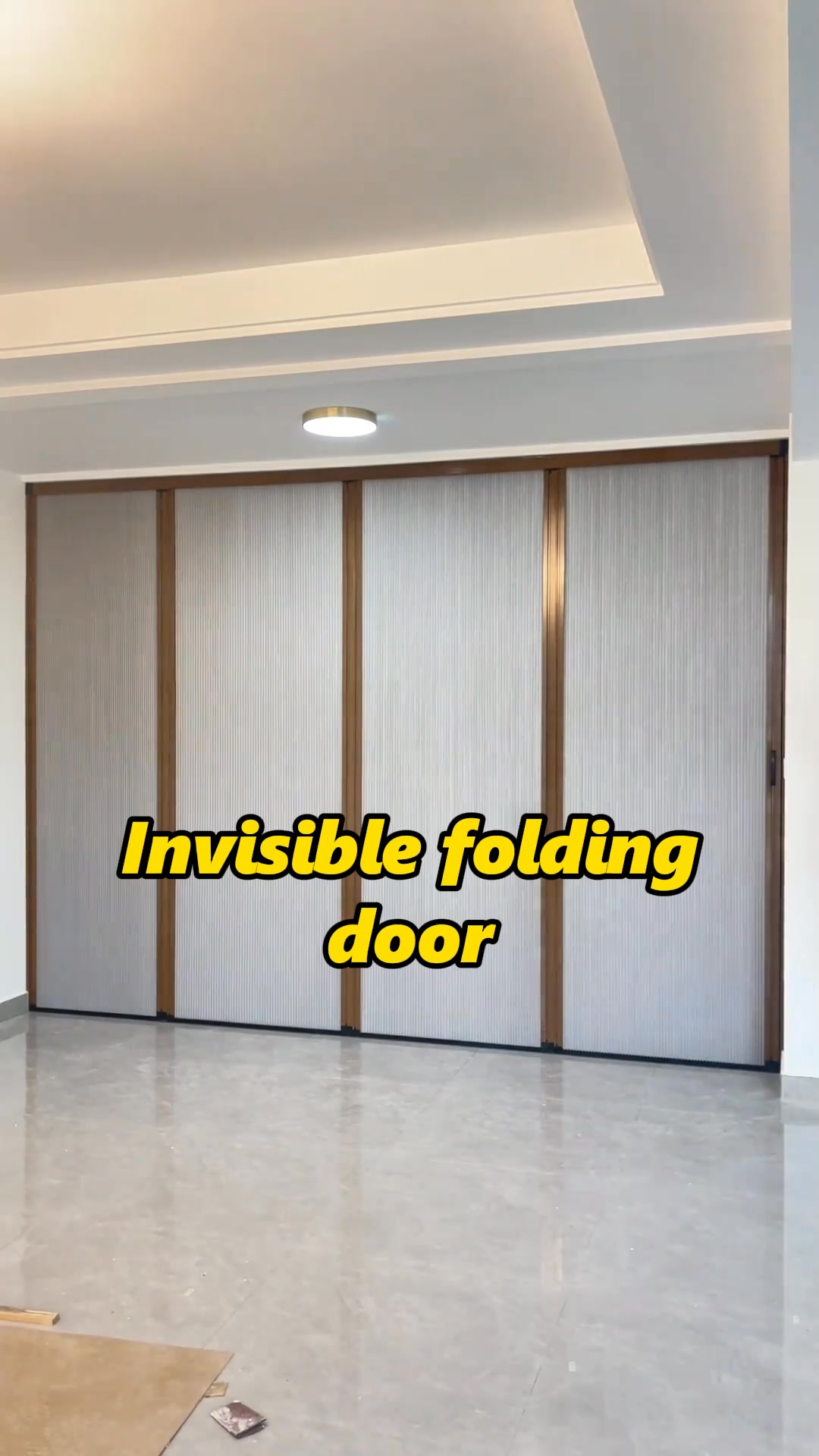 The invisible partition door with no drilling design only takes 15 ...