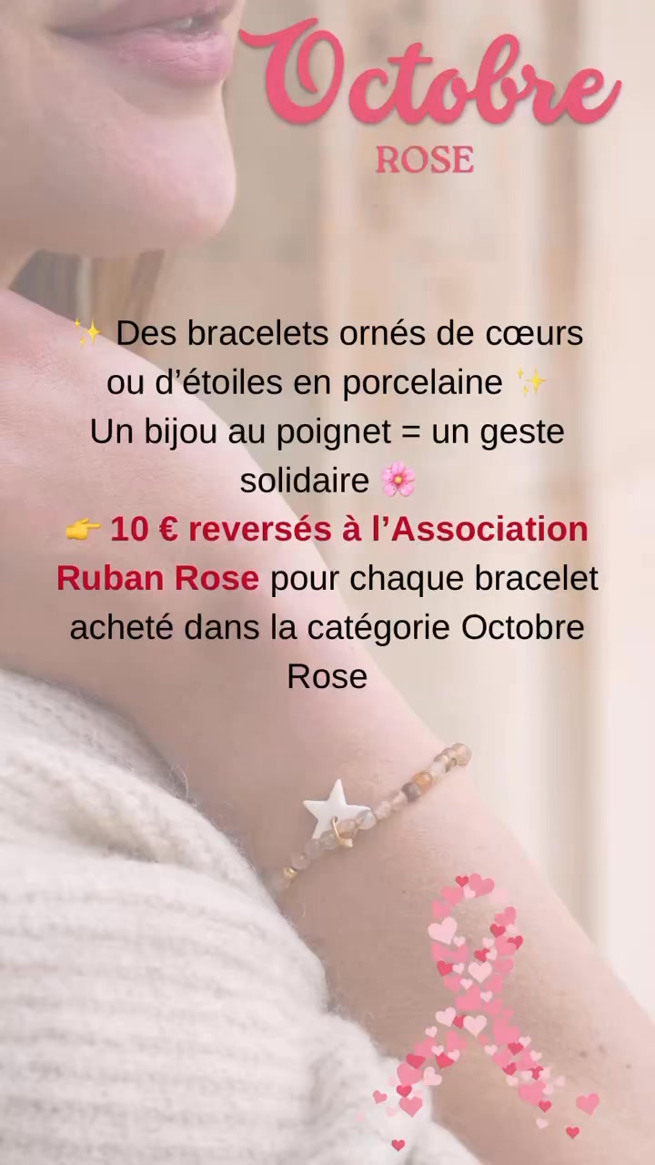 Bracelet Octobre Rose Sensibilisation Cancer Du Sein - Élastique Ajustable 17-28 Cm, Cadeau Soutien
