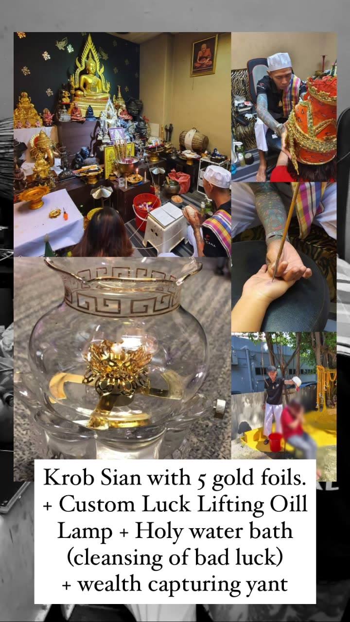 💛Full set of extreme Luck Enhancement ritual💛 | Krob Sian with 5 gold ...