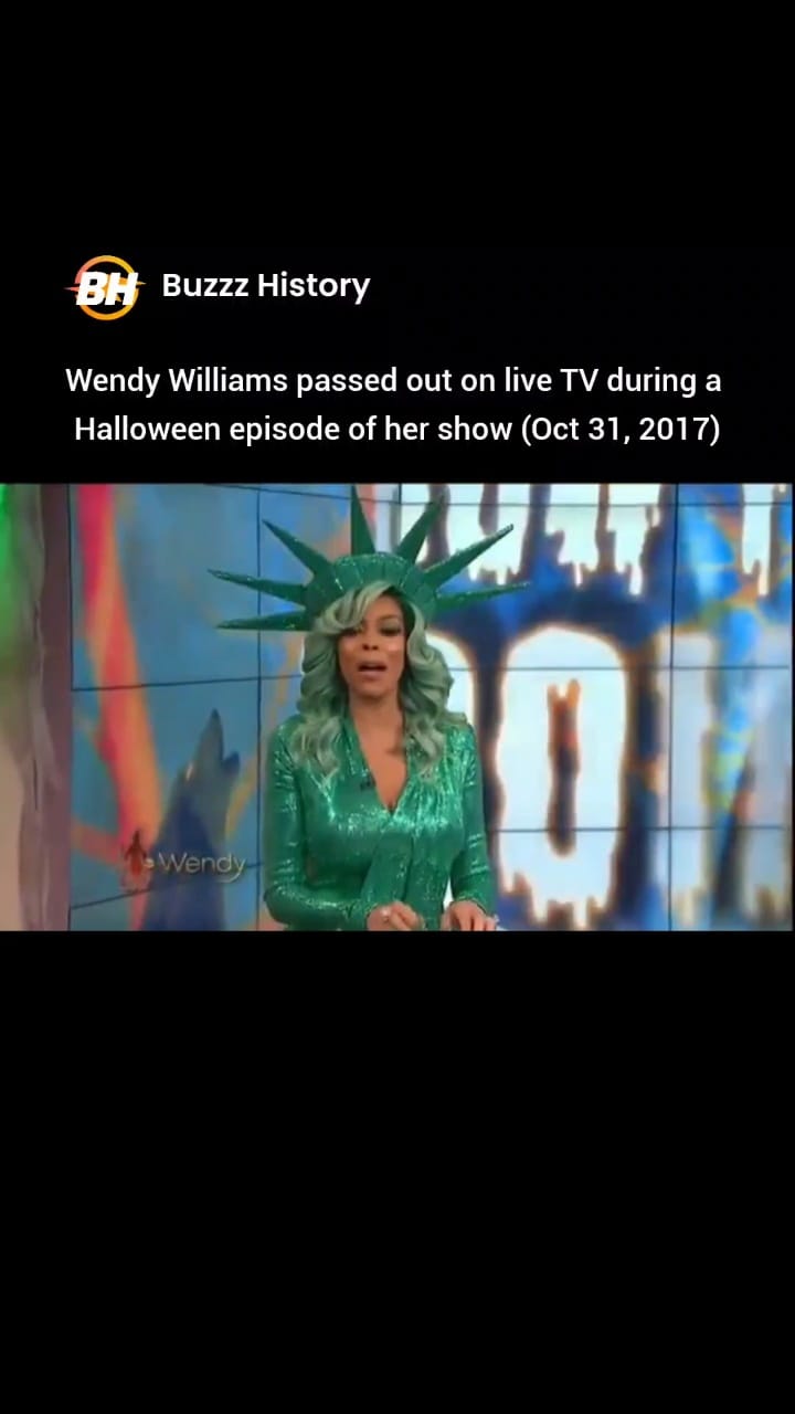 lady dressed as statue of liberty faints She was the for her annual costume contest when she began slurring her words, looked panicked, stumbled backward, and collapsed to the floor. The show immediately cut to a wendy williams meme