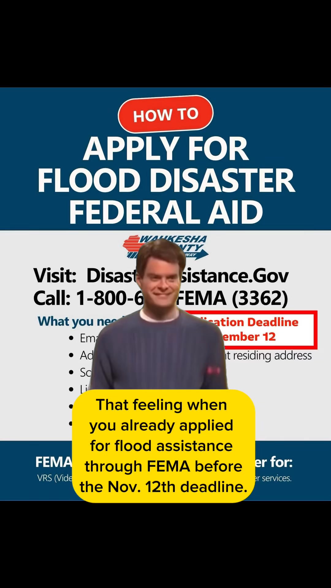 Don’t wait until it’s too late. Apply for assistance through FEMA today ...