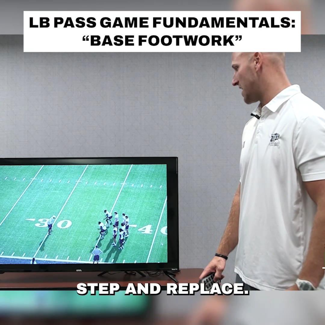 LB Base Footwork Drill Linebacker Pass Game Fundamentals - Step and ...