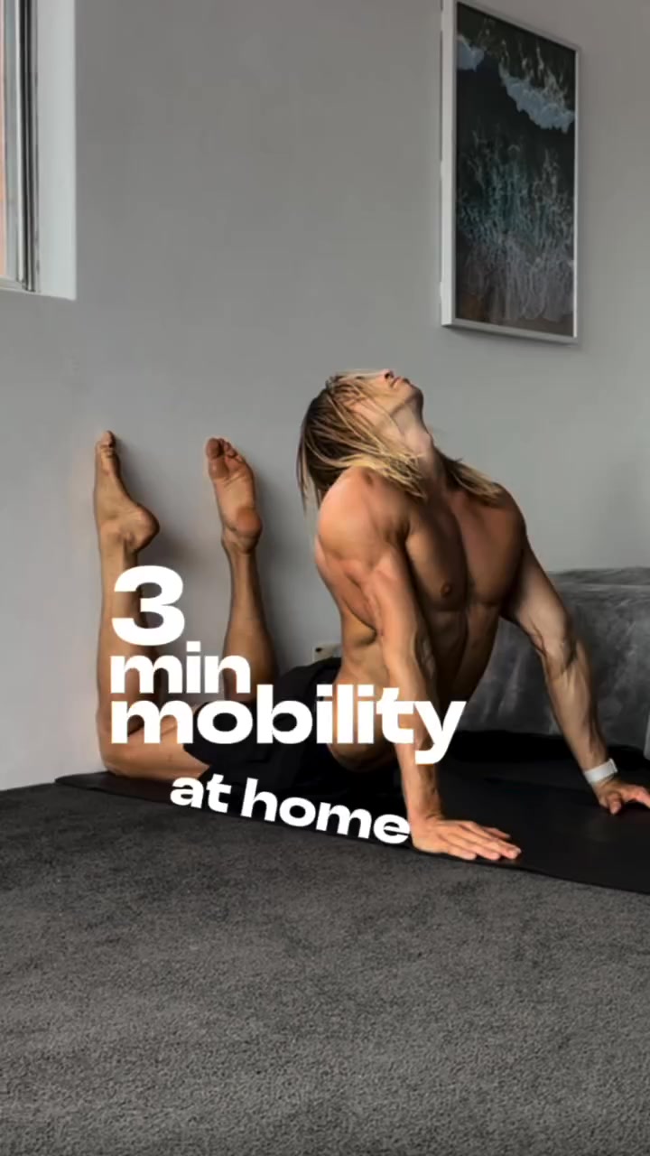 FULL BODY - 3 min mobility at home! Do this today 👇🏼 Routine: 1-3 ...