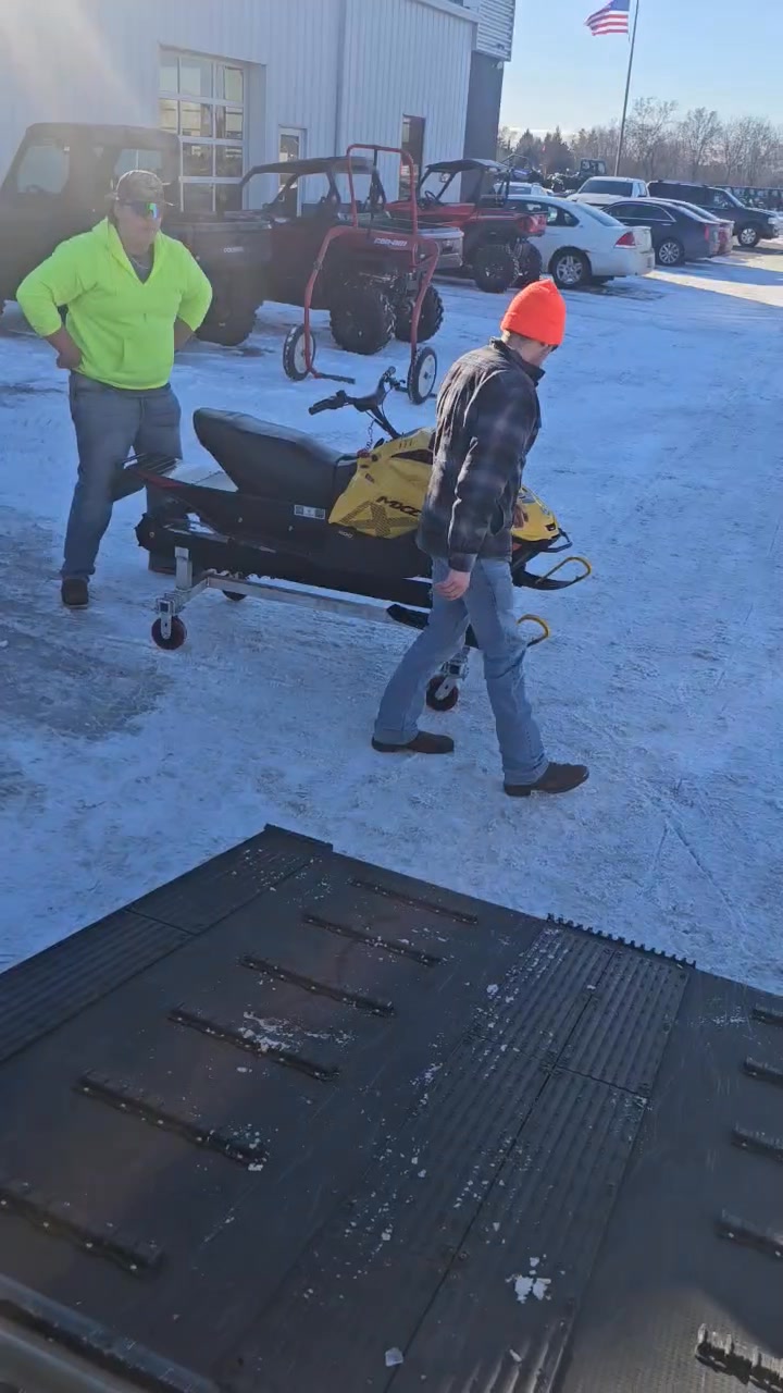 Kids sled being loaded. Headed to St. Stephen for SnoDays tomorrow ...