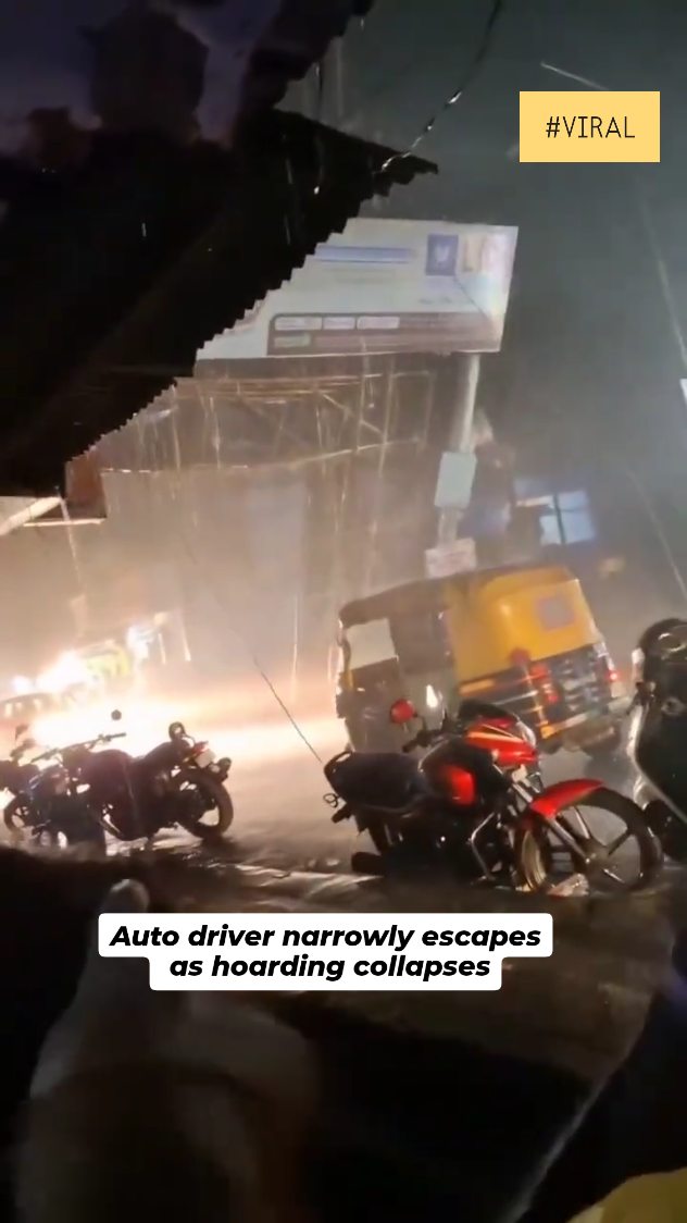 A heart-stopping video going viral on social media shows an auto ...